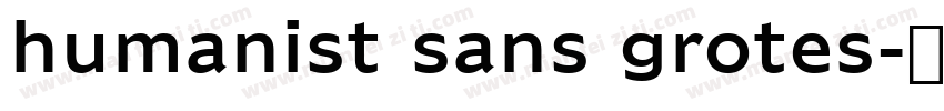 humanist sans grotes字体转换